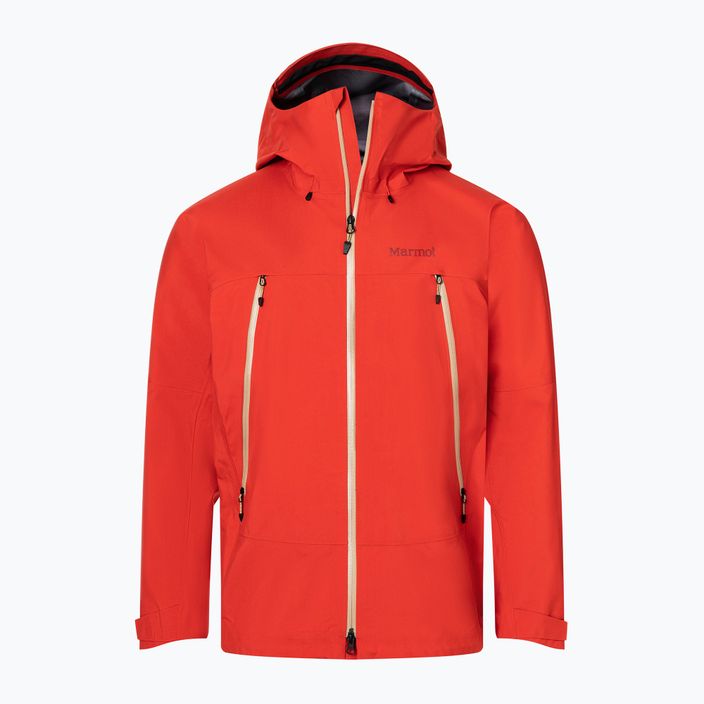Men's Marmot Alpinist Gore Tex rain jacket red M12348