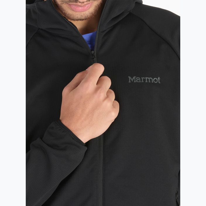 Men's Marmot Leconte Full Zip Hoody fleece sweatshirt black 5