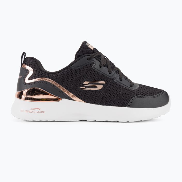 Women's training shoes SKECHERS Skech-Air Dynamight The Halcyon black/rose gold 2