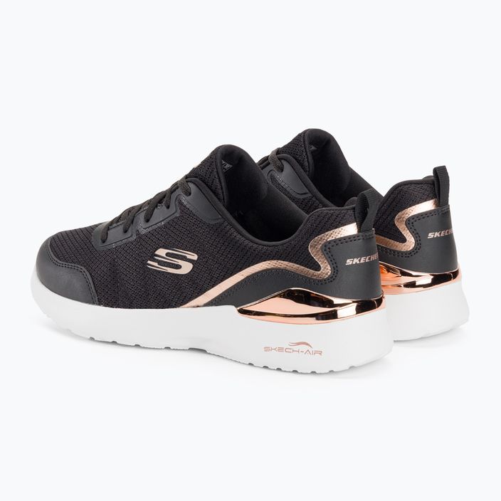 Women's training shoes SKECHERS Skech-Air Dynamight The Halcyon black/rose gold 3