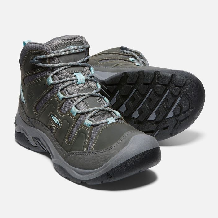 Women's trekking boots KEEN Circadia Mid Wp green-grey 1026763 12