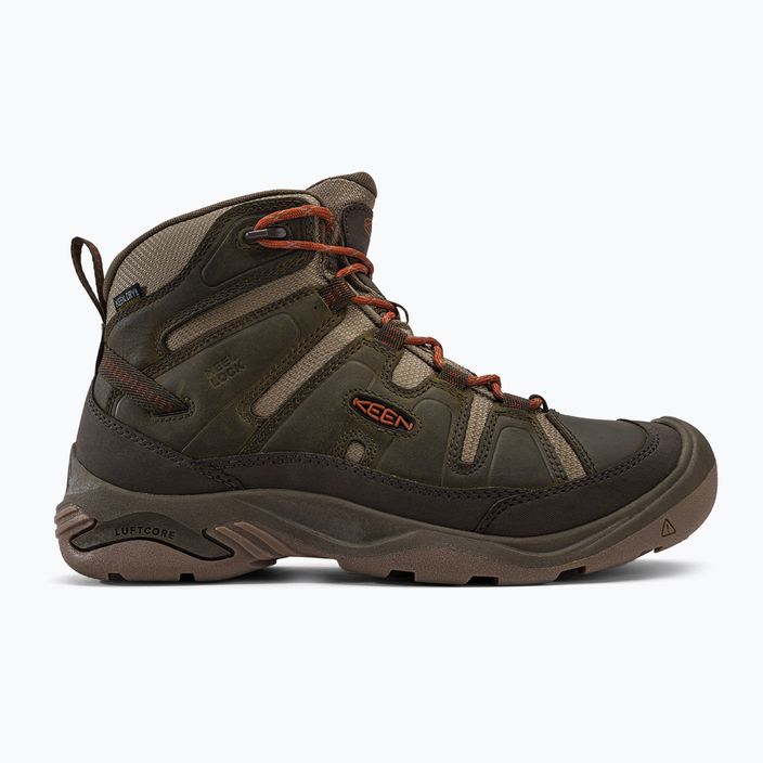 Men's trekking boots KEEN Circadia Mid Wp green-brown 1026766 2