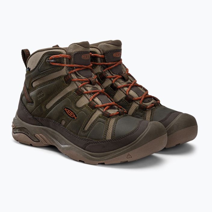 Men's trekking boots KEEN Circadia Mid Wp green-brown 1026766 4