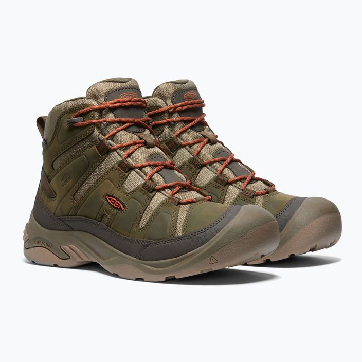 Men's trekking boots KEEN Circadia Mid Wp green-brown 1026766 15