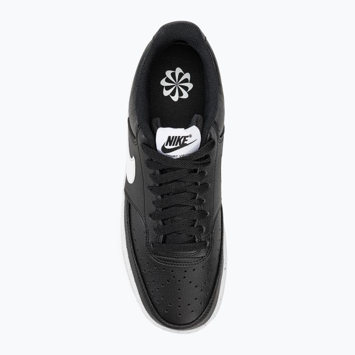 Men's Nike Court Vision Low Next Nature black/white/black shoes 5