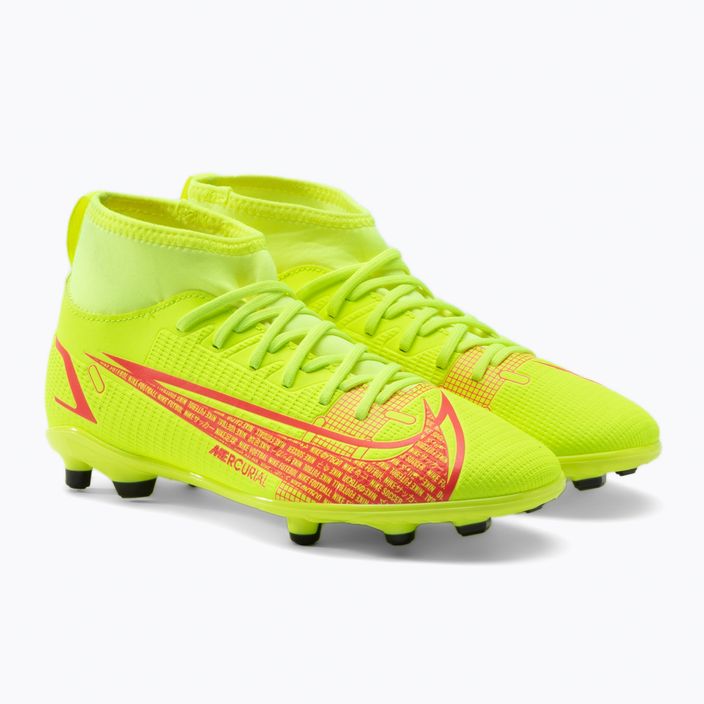 Nike Superfly 8 Club FG/MG Jr children's football boots yellow CV0790-760 5