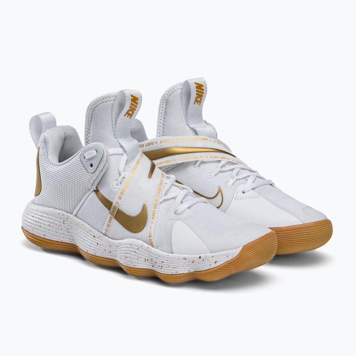 Nike React Hyperset SE volleyball shoes white and gold DJ4473-170 4