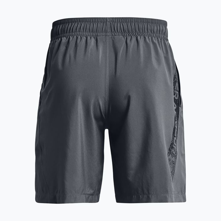 Under Armour men's training shorts Woven Graphic pitch gray/black 5