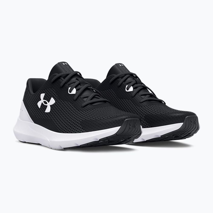 Under Armour Surge 3 men's running shoes black and white 3024883 13