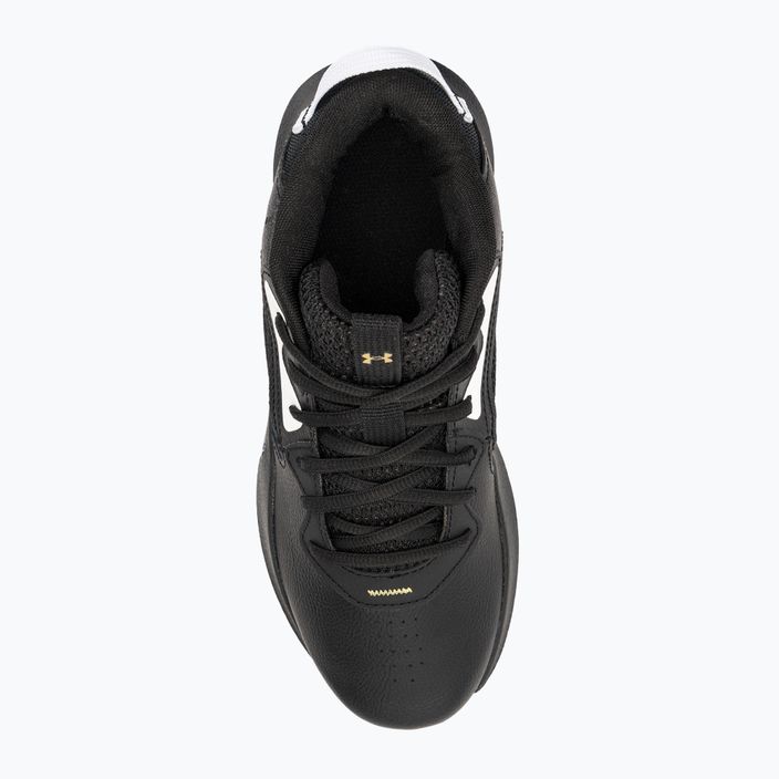 Under Armour Lockdown 6 basketball shoes black/black/metallic gold 6