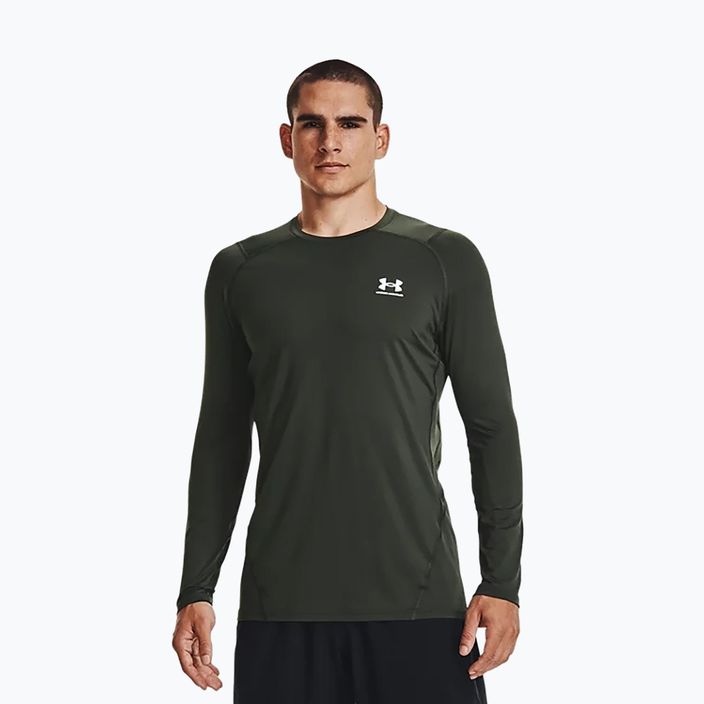 Men's Under Armour HeatGear Armour Fitted green training t-shirt 1361506 3