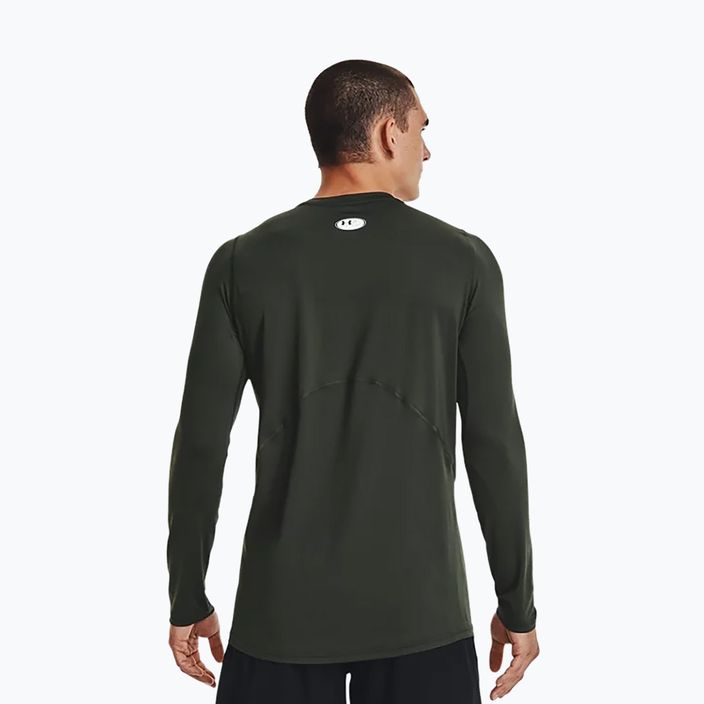 Men's Under Armour HeatGear Armour Fitted green training t-shirt 1361506 4