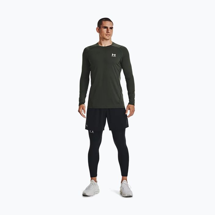 Men's Under Armour HeatGear Armour Fitted green training t-shirt 1361506 5