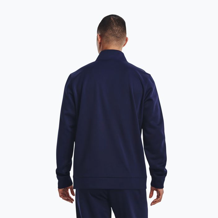 Men's Under Armour Fleece 1/4 Zip midnight navy/black training sweatshirt 3