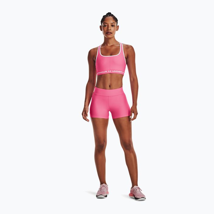 Under Armour Armour Mid Rise women's training shorts pink 1360925 3