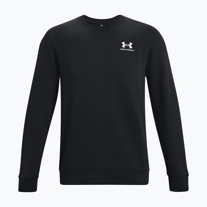 Men's Under Armour Essential Fleece Crew black/white sweatshirt 4