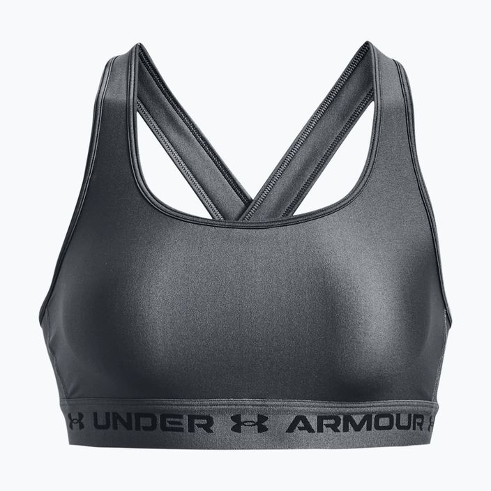Under Armour Crossback Mid pitch gray/black fitness bra 5