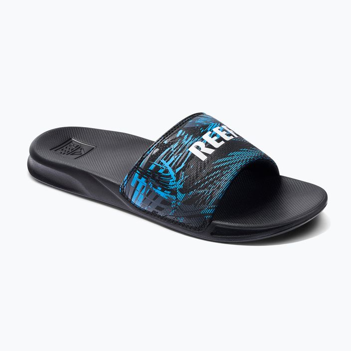 REEF One Slide men's flip-flops black and blue CJ0612 9