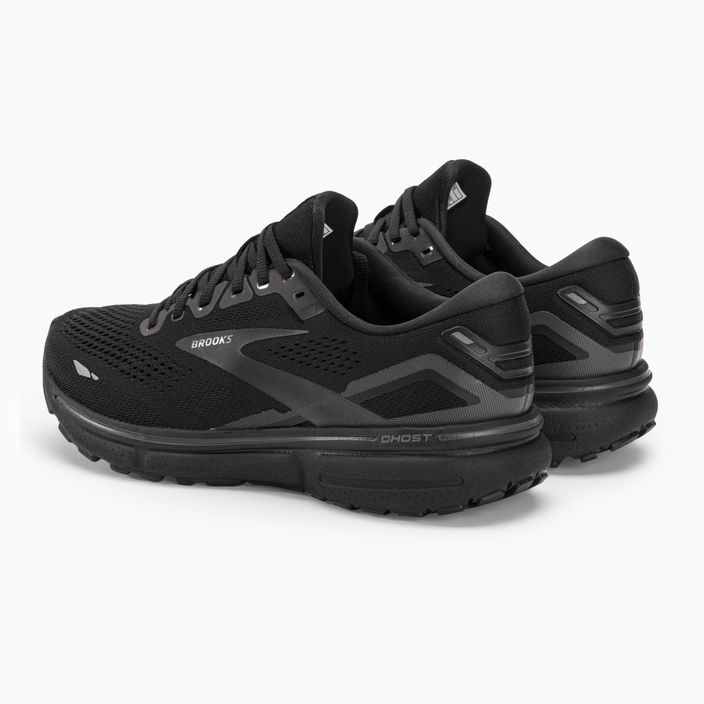 Brooks Ghost 15 men's running shoes black/blacl/ebony 3