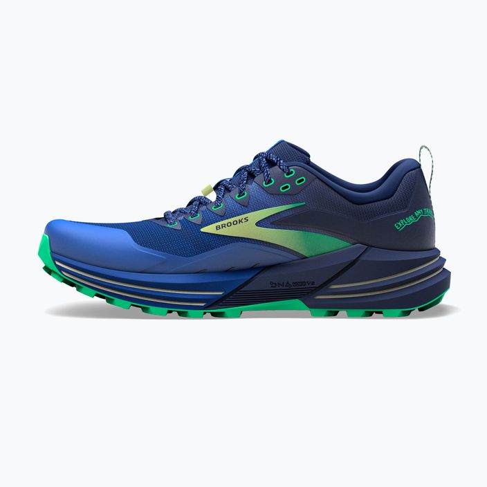 Brooks Cascadia 16 men's running shoes blue/surf the web/green 9