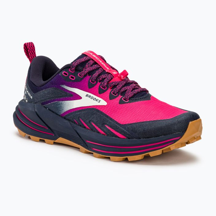 Brooks Cascadia 16 women's running shoes peacoat/pink/biscuit