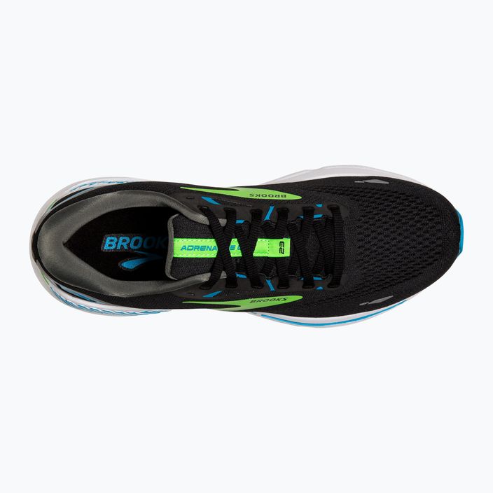 Brooks Adrenaline GTS 23 black/hawaiian ocean/green men's running shoes 15
