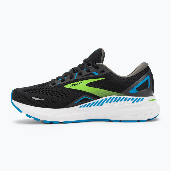 Brooks Adrenaline GTS 23 black/hawaiian ocean/green men's running shoes 10