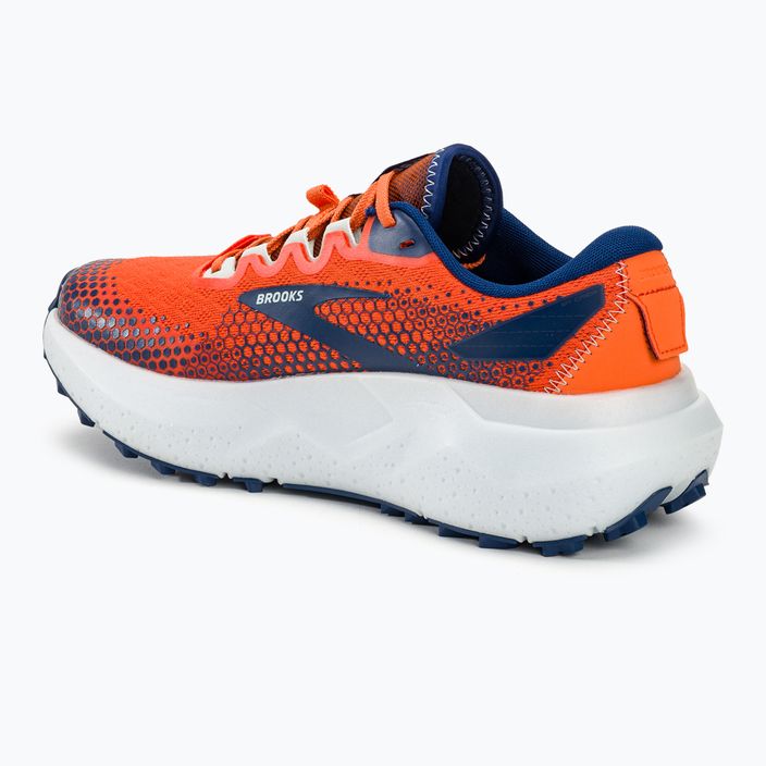 Brooks Caldera 6 men's running shoes firecracker/navy/blue 3