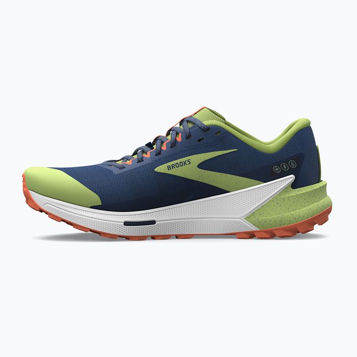 Brooks Catamount 2 men's running shoes navy/firecracker/sharp green 10