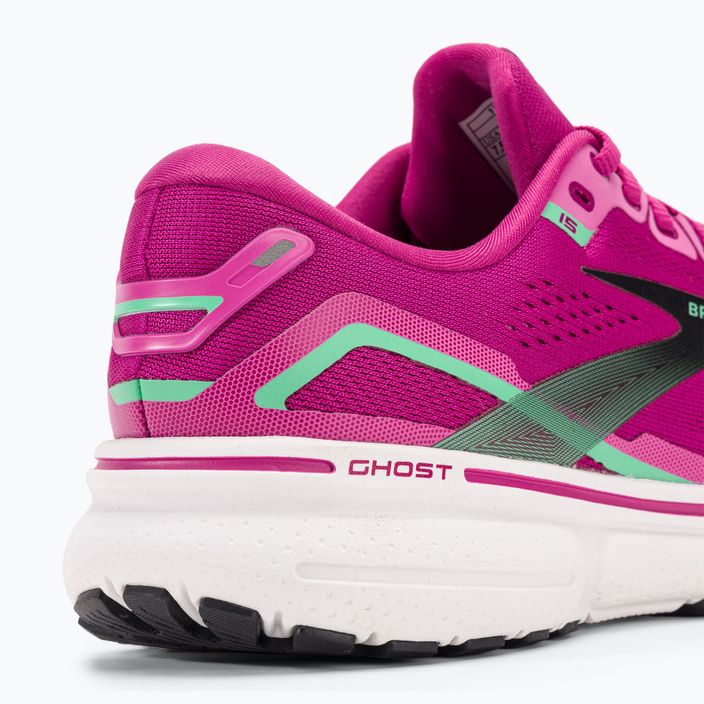 Brooks Ghost 15 women's running shoes pink/festival fuchsia/black 9