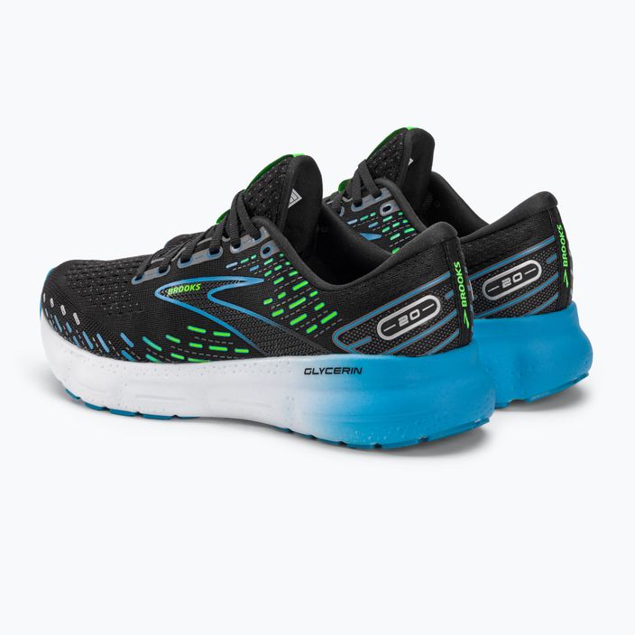 Brooks Glycerin 20 men's running shoes black/hawaiian ocean/green 5