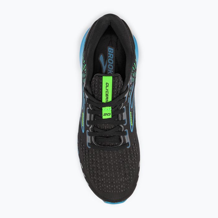 Brooks Glycerin 20 men's running shoes black/hawaiian ocean/green 8