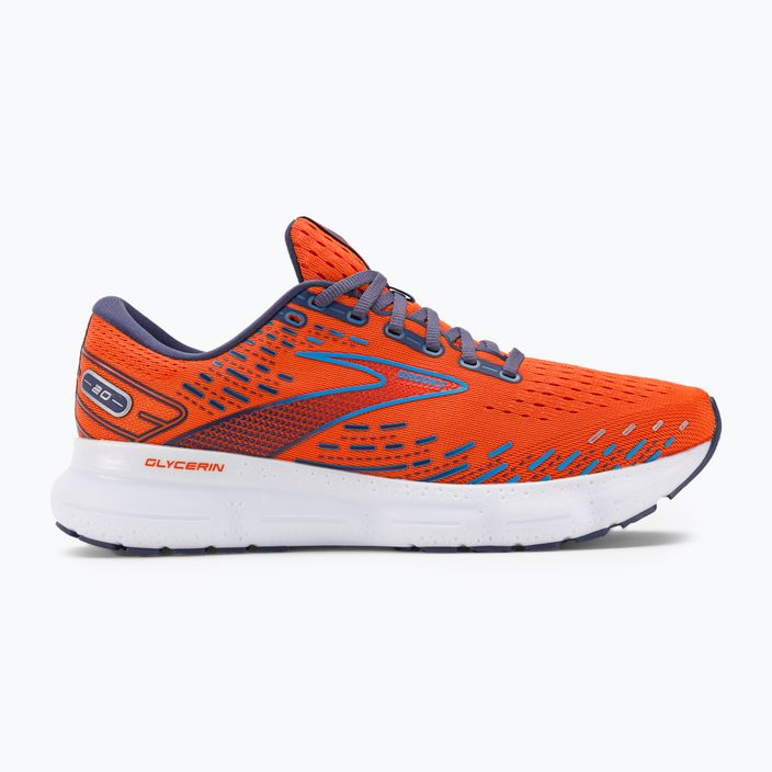 Men's running shoes Brooks Glycerin 20 orange/crown blue/blue 2
