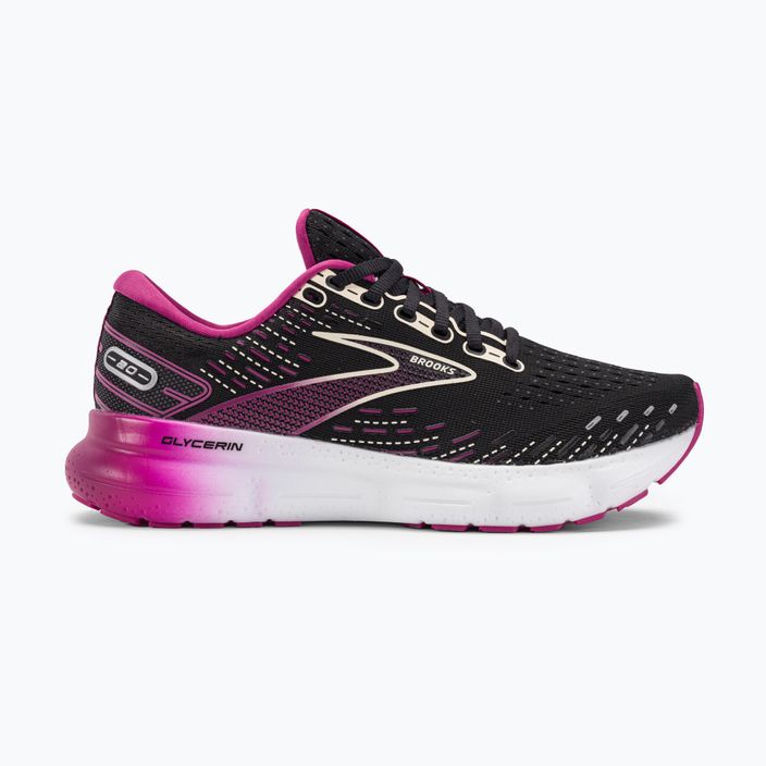 Women's running shoes Brooks Glycerin 20 black/fuchsia/linen 2