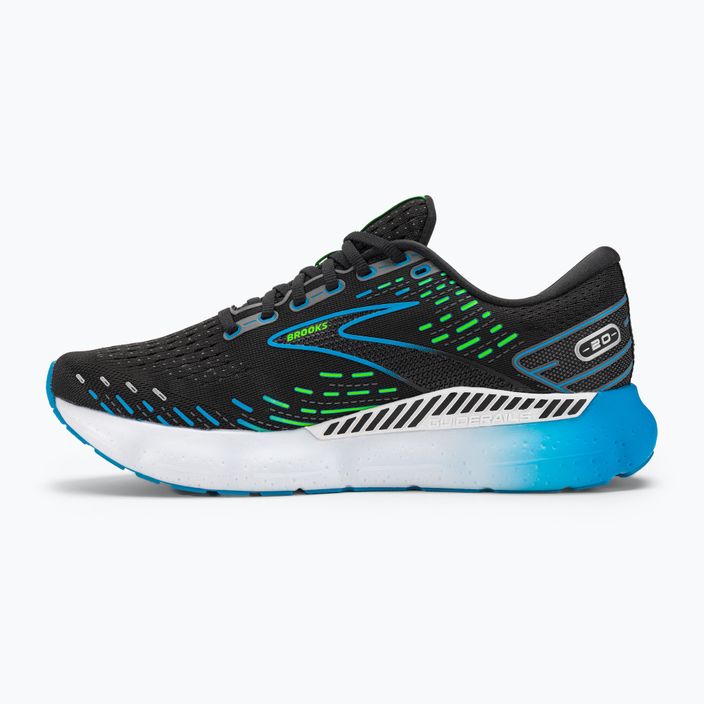 Brooks Glycerin GTS 20 men's running shoes black/hawaiian ocean/green 10