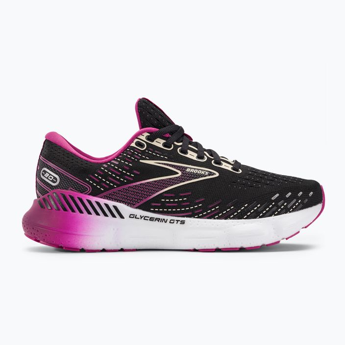 Women's running shoes Brooks Glycerin GTS 20 black/fuchsia/linen 2
