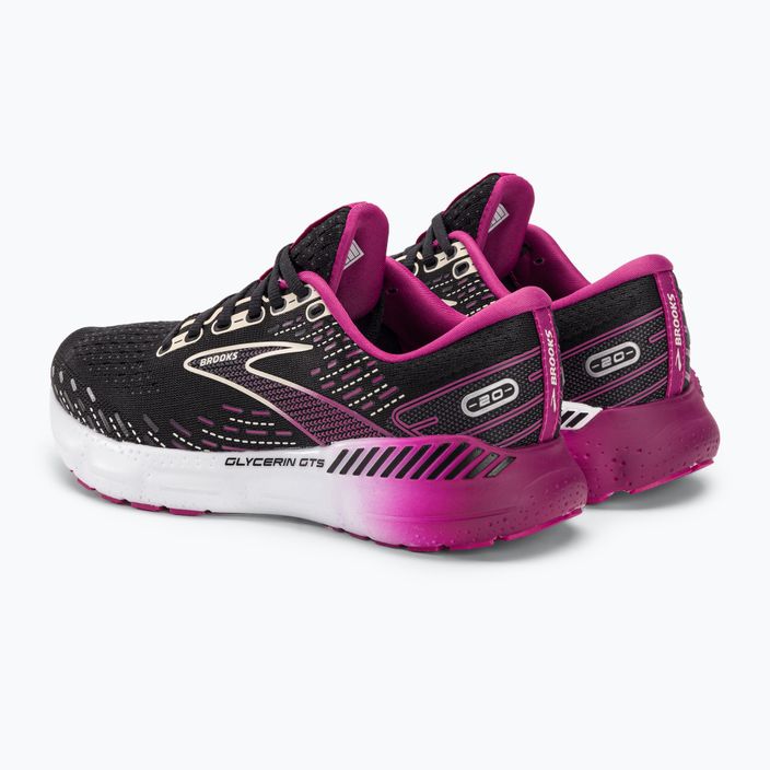 Women's running shoes Brooks Glycerin GTS 20 black/fuchsia/linen 5