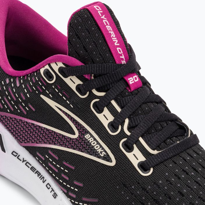 Women's running shoes Brooks Glycerin GTS 20 black/fuchsia/linen 10