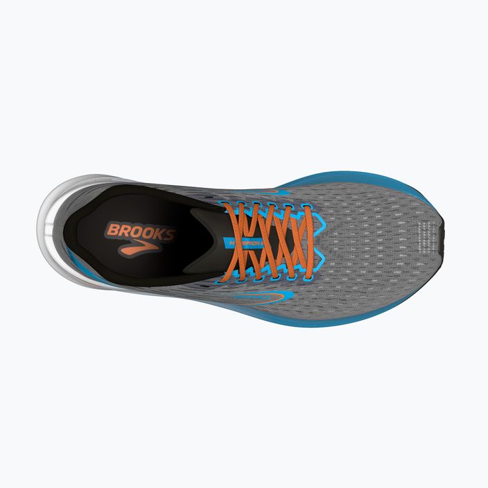 Brooks Hyperion men's running shoes grey/atomic blue/scarlet 15