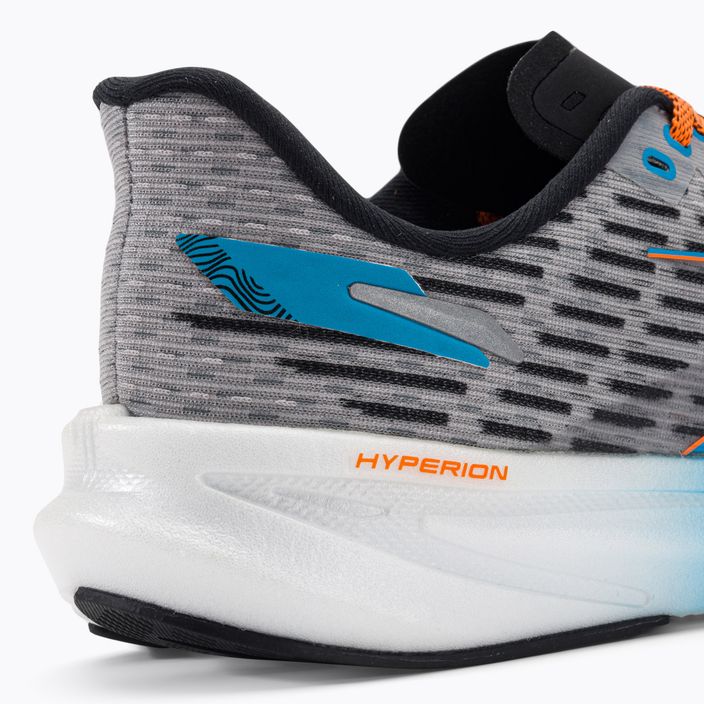 Brooks Hyperion men's running shoes grey/atomic blue/scarlet 9