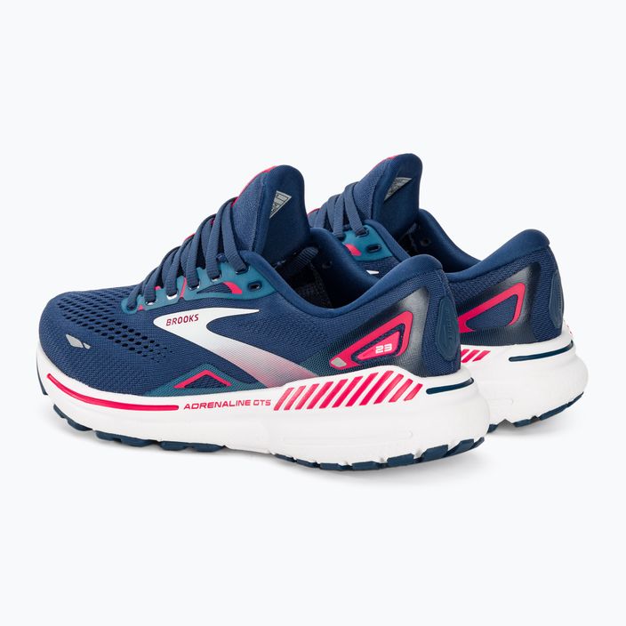 Women's running shoes Brooks Adrenaline GTS 23 blue/raspberry/white 3