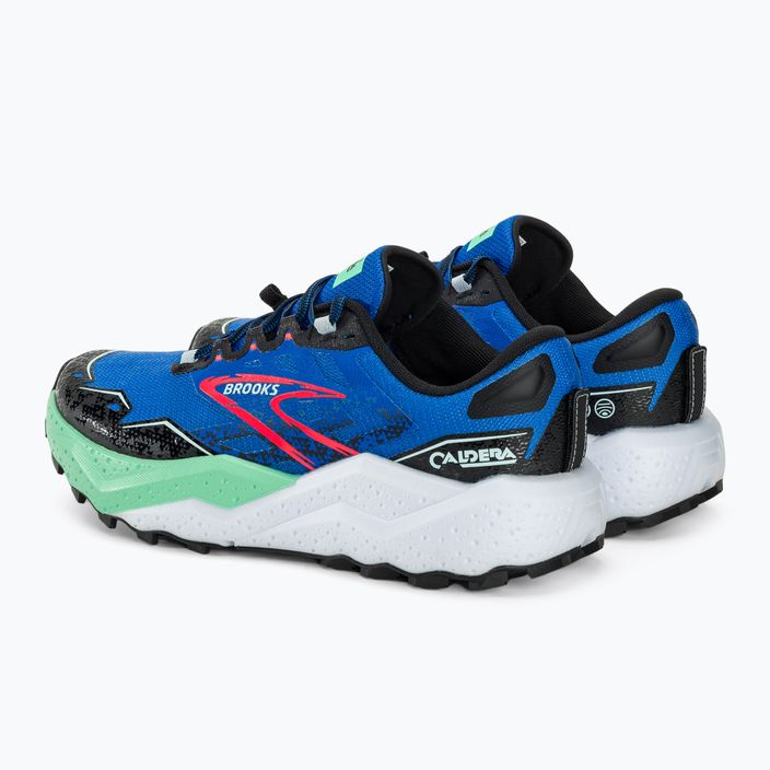 Brooks Caldera 7 men's running shoes victoria blue/black/spring bud 4
