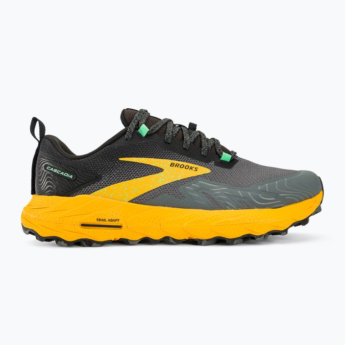 Brooks Cascadia 17 men's running shoes lemon chrome/sedona sage 2