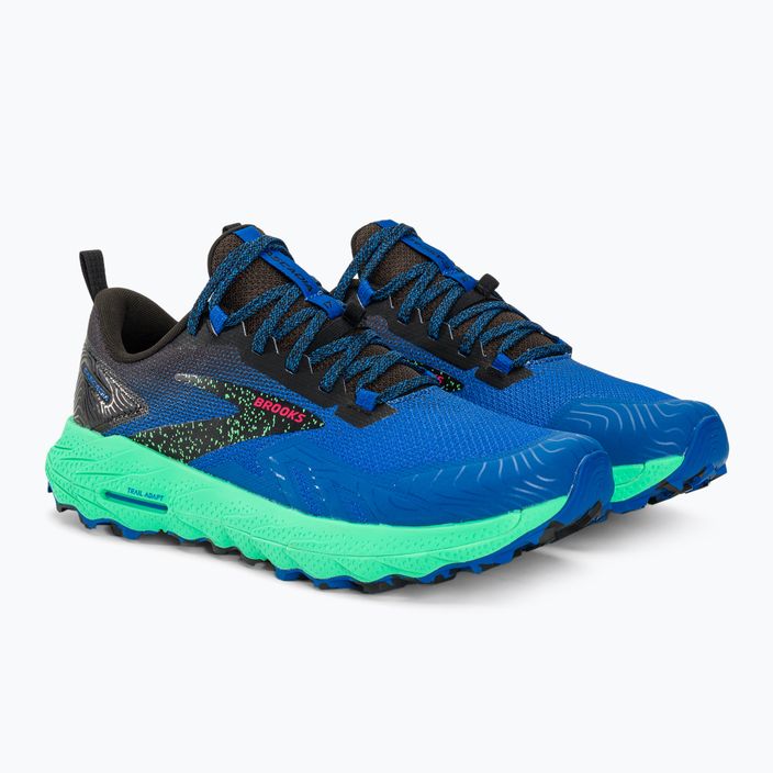 Brooks Cascadia 17 victoria blue/black/spring bud men's running shoes 5