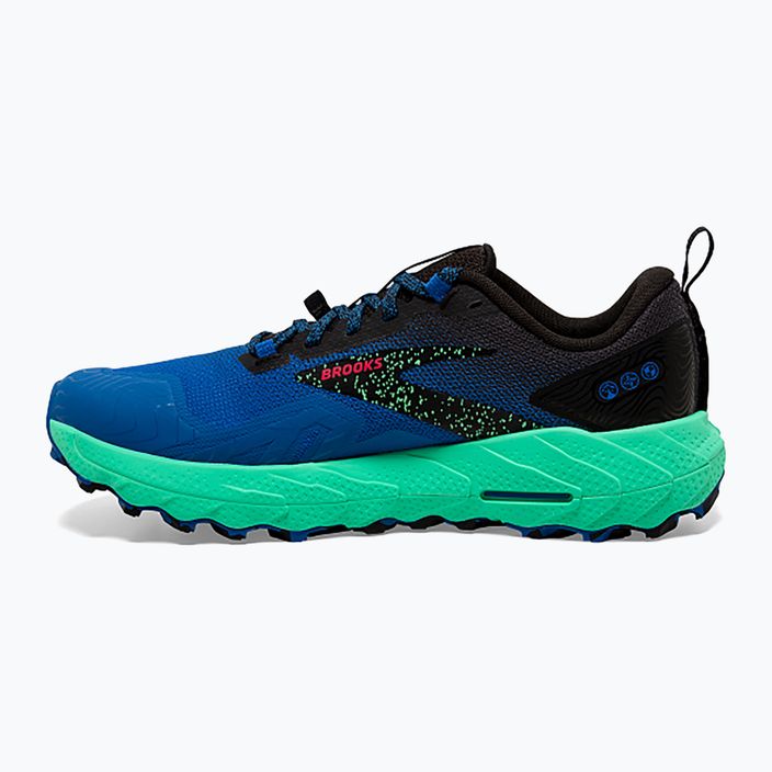 Brooks Cascadia 17 victoria blue/black/spring bud men's running shoes 3