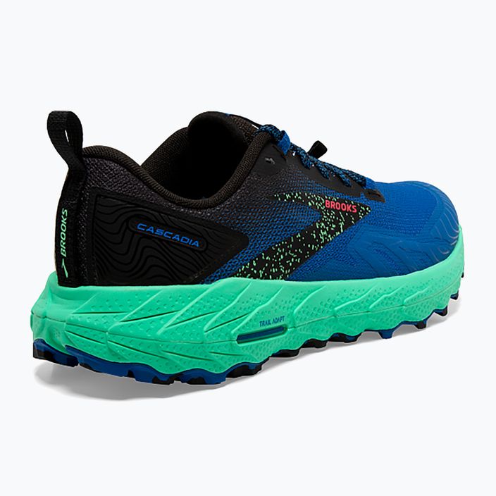 Brooks Cascadia 17 victoria blue/black/spring bud men's running shoes 9