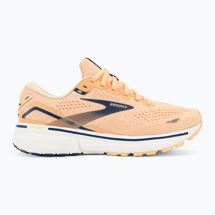 Brooks Ghost 15 women's running shoes apricot/estate blue/white 2