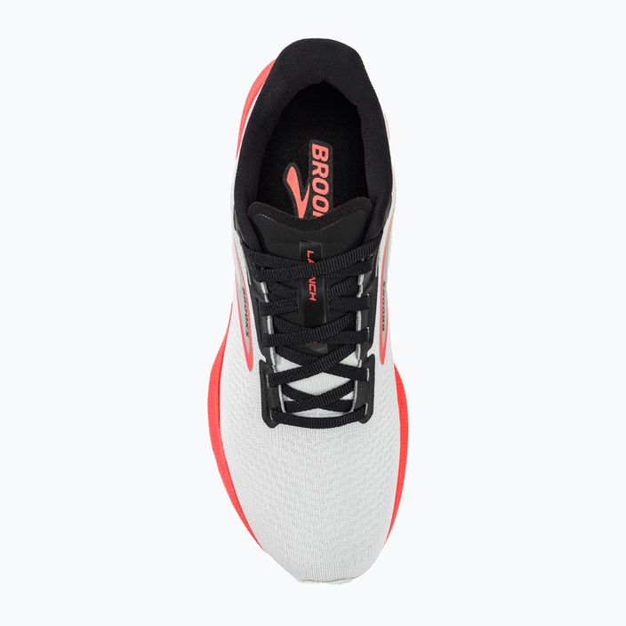 Brooks Launch 10 men's running shoes white/black/fiery coral 5