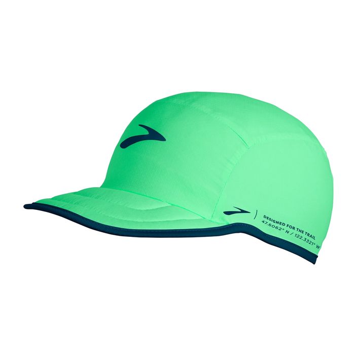 Brooks Lightweight Packable hyper green baseball cap 2