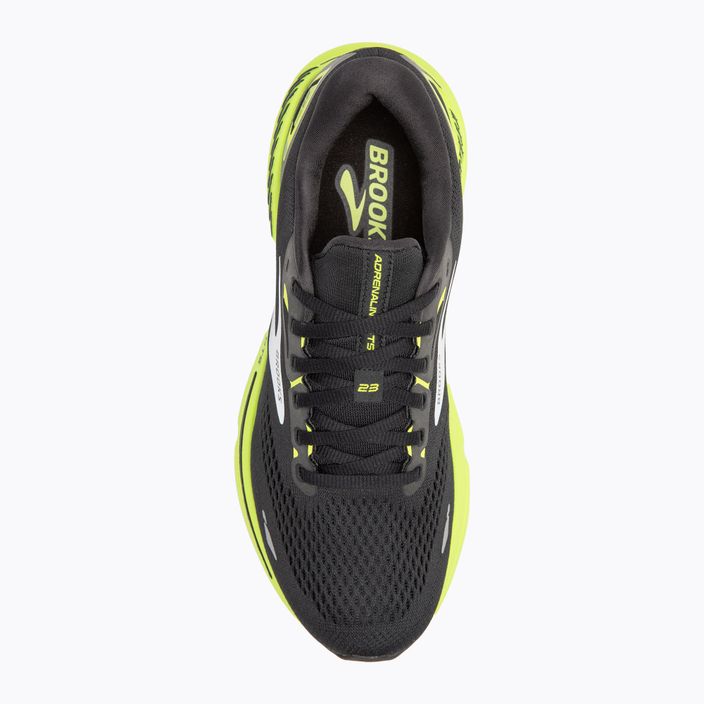 Brooks Adrenaline GTS 23 black/green/white men's running shoes 5